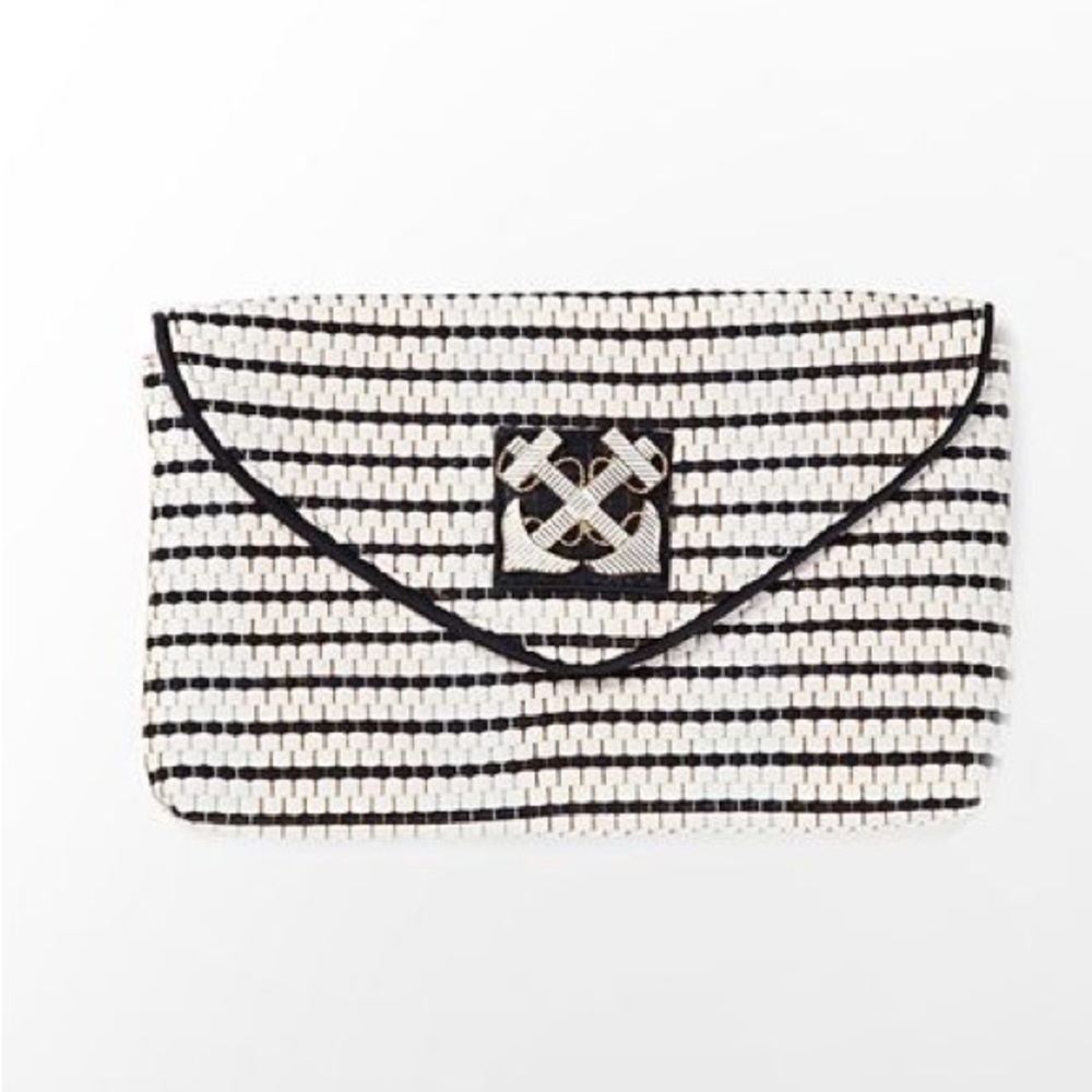 NEW Lilly Pulitzer Summer Chic Clutch Resort White Anchors Away